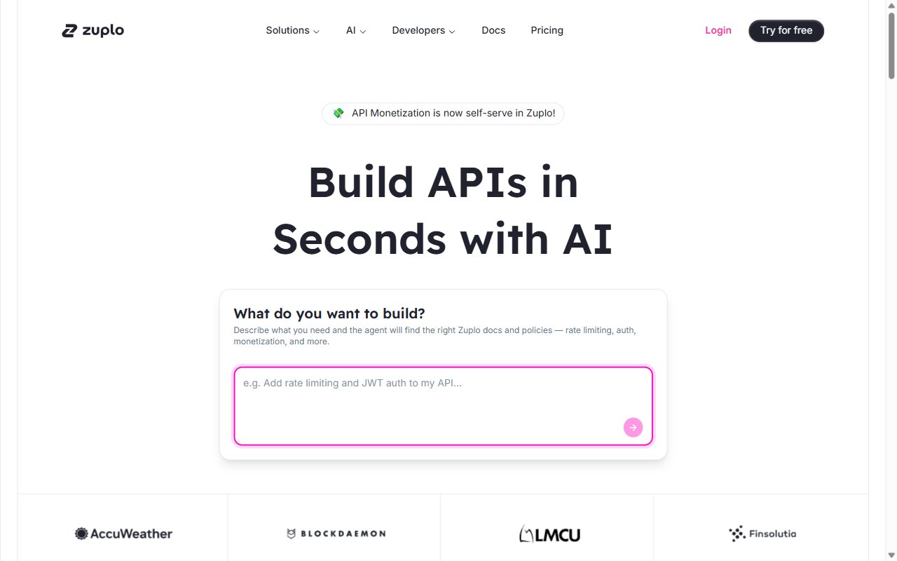 Zuplo API Gateway Platform | Portfolio | Srapsware