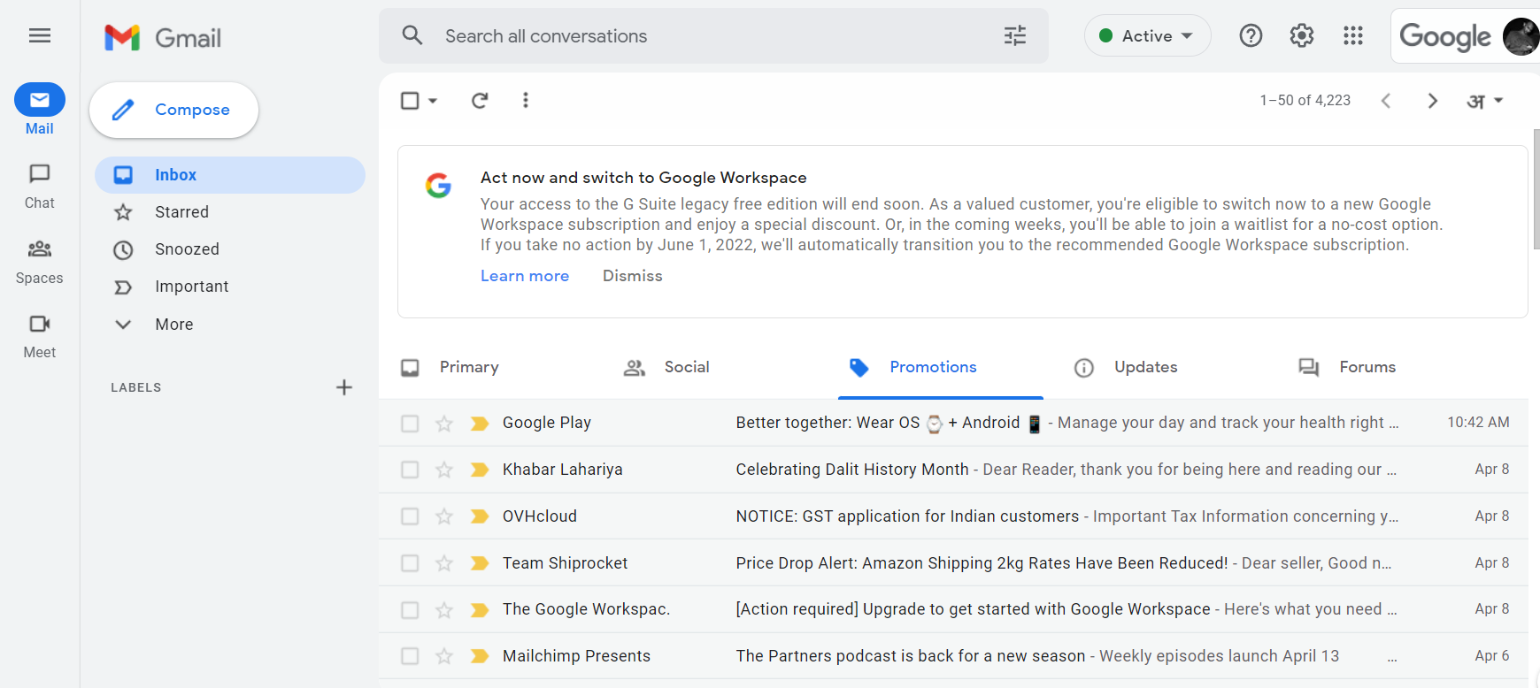 No more G Suite legacy free edition